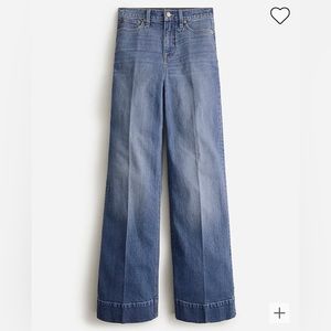 J Crew Five Pocket Wide Leg Blue Trouser Jeans Sz 31 $198